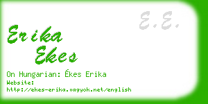 erika ekes business card