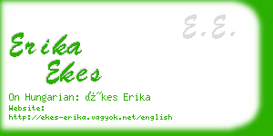 erika ekes business card